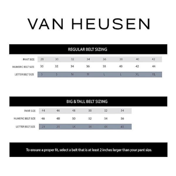 Van Heusen Men's Black Rectangle Plate Buckle Dress Business Casual Belt 44in