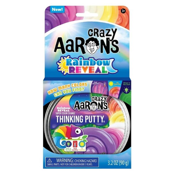 Crazy Aaron's Thinking Putty Trendsetters Rainbow Reveal 4 inch Tin
