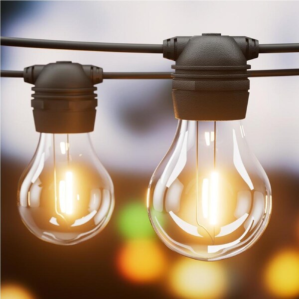 23m-50m Solar Festoon String Lights LED Light Outdoor Christmas Party 20 Bulbs 23m