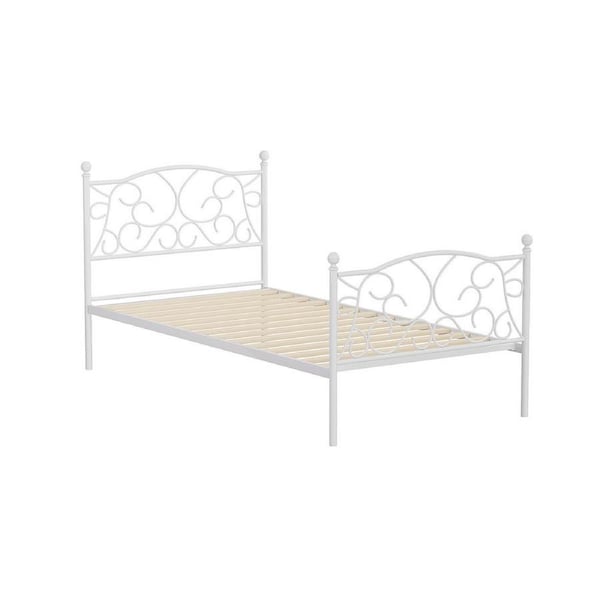 Artiss Bed Frame Single Double Queen Size Metal Base White GROA Double