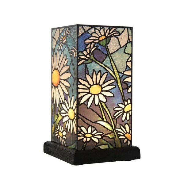Gibson Gifts Stained Glass Table Lamp 22cm Daisy, 26934