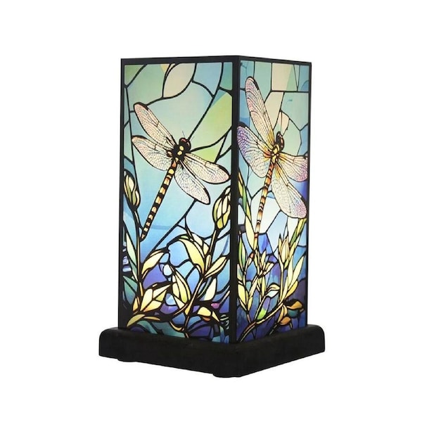 Gibson Gifts Stained Glass Table Lamp 22cm Dragonfly, 26934