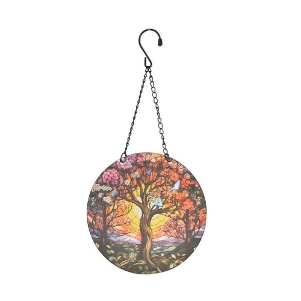 Gibson Gifts Stained Glass Hanging Plaques 19cm Tree of Life, 27039
