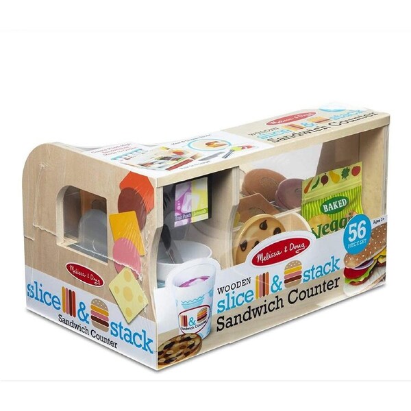 Melissa & Doug Slice & Stack Sandwich Counter Playset