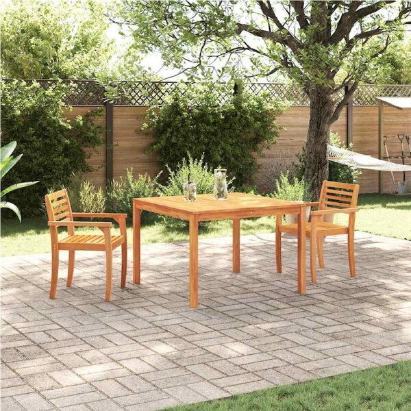 Garden Dining Set 3 pcs Brown Solid acacia wood vidaXL
