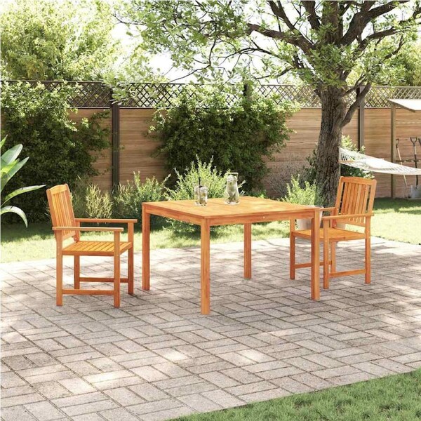 Garden Dining Set 3 pcs Brown Solid acacia wood vidaXL