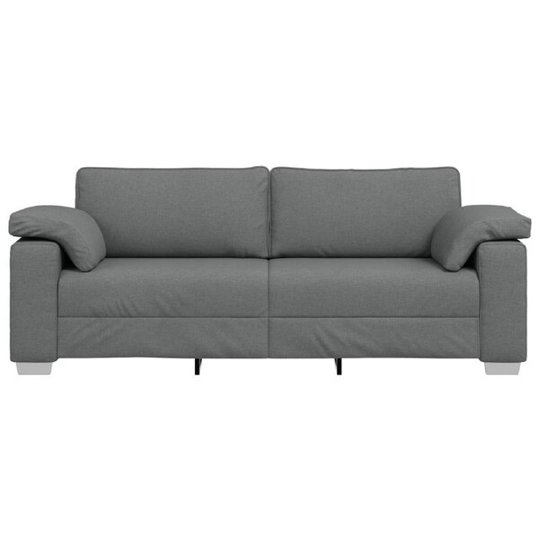 3-Seater Sofa Dark Grey 220 cm Fabric vidaXL