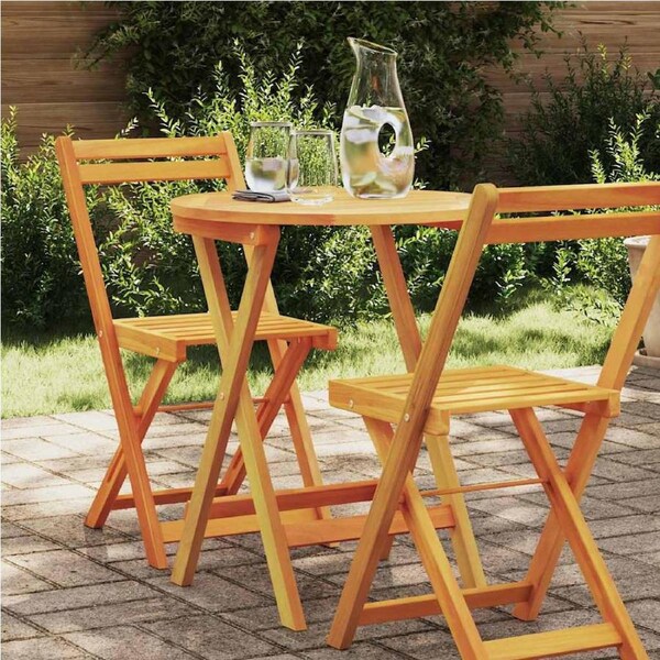 Garden Table Folding Natural 60 x 60 x 72 cm Solid Acacia Wood vidaXL