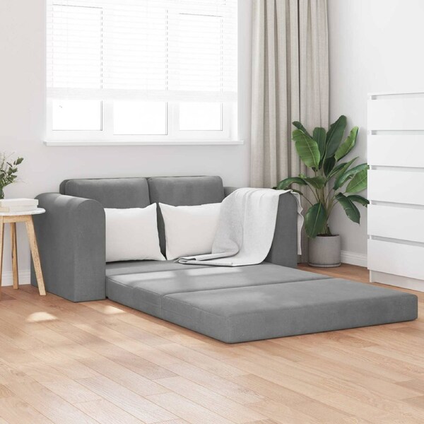 Sofa Bed 60cm Dark Grey Velvet vidaXL