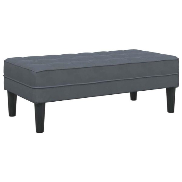 Bench with Cushion Dark Grey 113 x 57 x 39 cm Velvet vidaXL