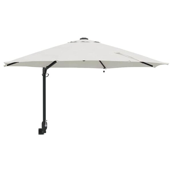 Garden Parasol Sand 248 x 248 x 148 cm Polyester and Steel vidaXL