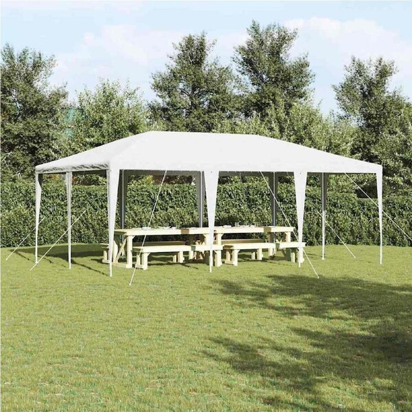 Party Tent White 600 x 400 x 266 cm Polyethylene and Steel vidaXL