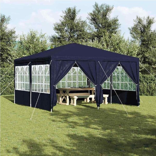 Party Tent Blue 400 x 400 x 266 cm Polyethylene vidaXL