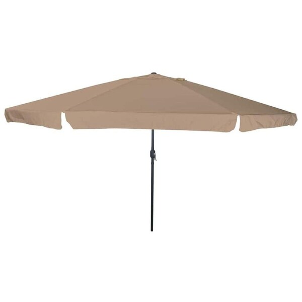 Garden Parasol Taupe 395 x 395 x 245 cm Polyester and Steel vidaXL