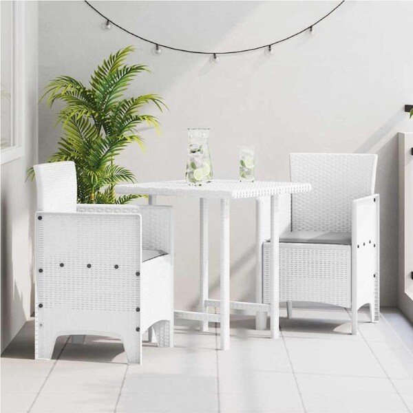 Garden Chair 2 pcs White 53 x 49 x 85 cm Polypropylene vidaXL
