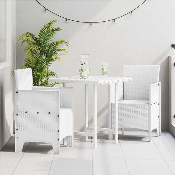 Garden Chair 2 pcs White 53 x 49 x 85 cm Polypropylene vidaXL