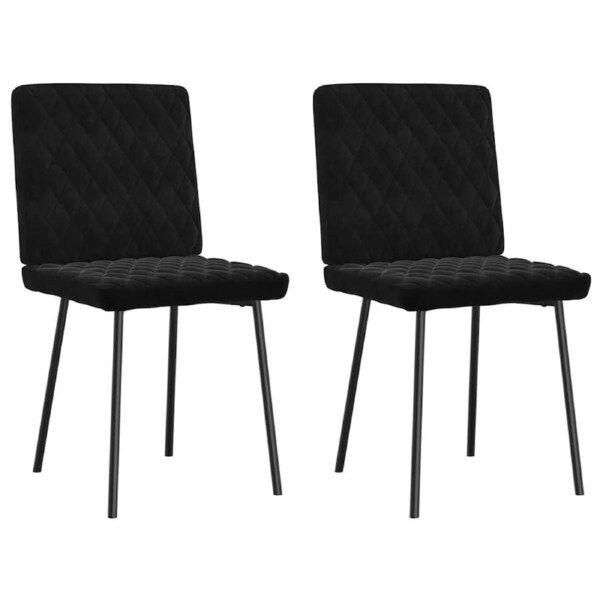 Dining Chairs 2 pcs Black Velvet vidaXL