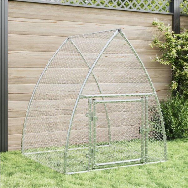 Rabbit Hutch Silver 100x105x120 cm Galvanised Steel vidaXL