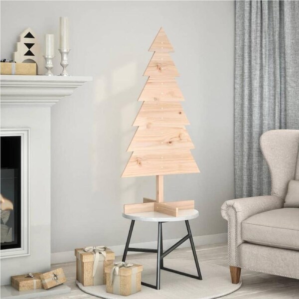 Wooden Christmas Tree for Decoration 120 cm Solid Wood Pine vidaXL