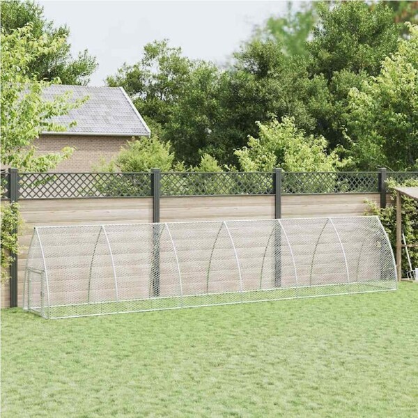 Chicken Cage Silver 600x105x120 cm Galvanised Steel vidaXL