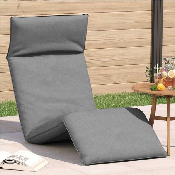Folding Sun lounger Grey 175x54x8.5 cm Oxford Fabric vidaXL