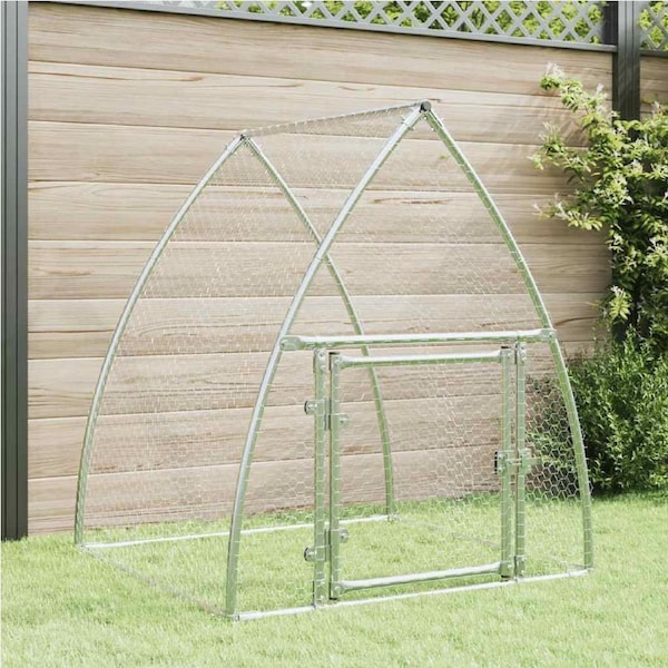 Chicken Cage Silver 100x105x120 cm Galvanised Steel vidaXL