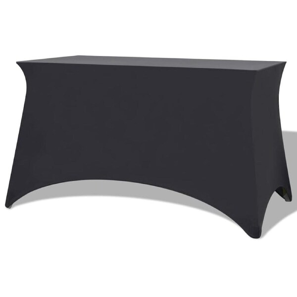 Stretch Table Slipcovers 2 pcs 183x76x74 cm Anthracite vidaXL