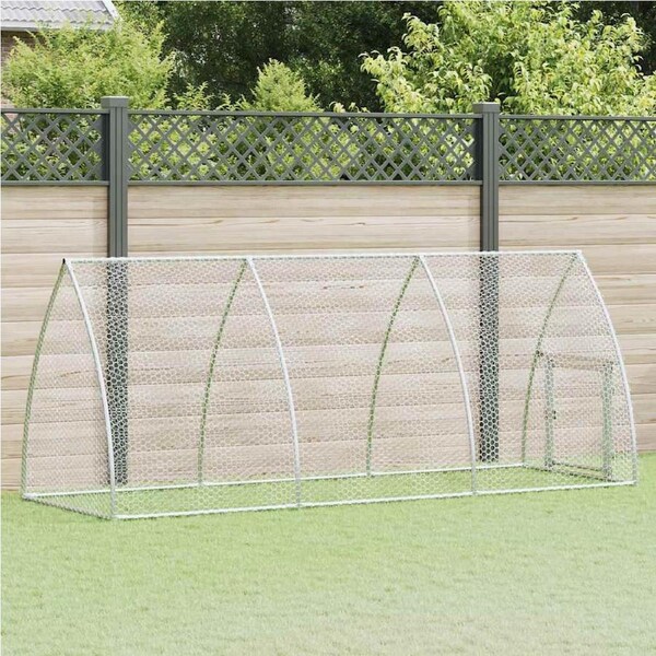 Chicken Cage Silver 300x105x120 cm Galvanised Steel vidaXL
