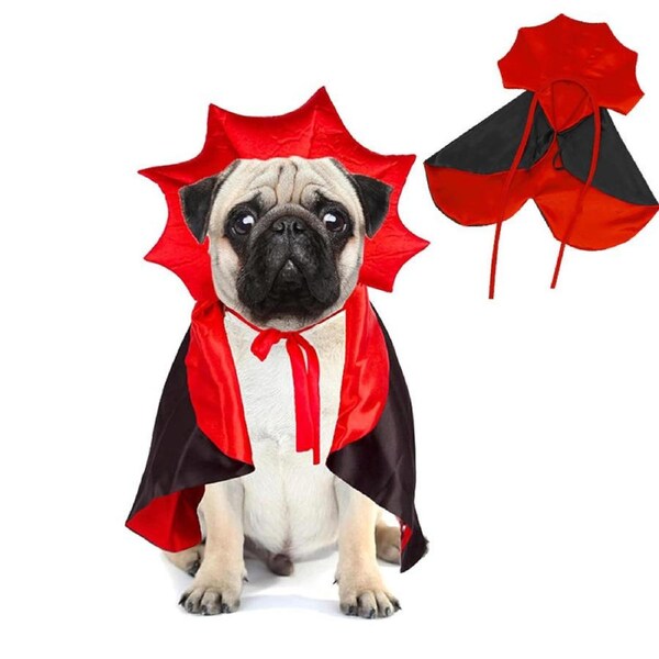 Nevenka Pet Vampire Cloak Funny Halloween Costumes for Small Middle Dog
