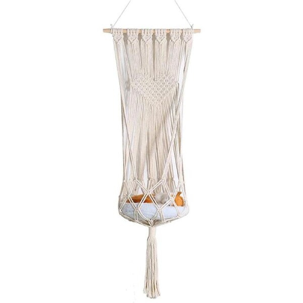 Nevenka Cat Hammock Boho Hand Woven Swing for Small Animal Climbing-B