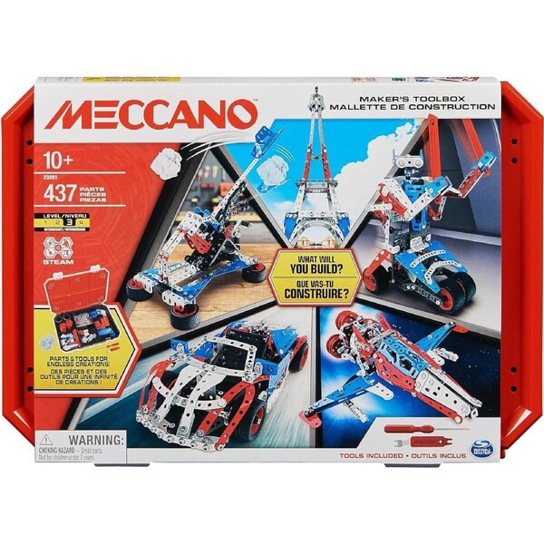 Meccano Maker's Toolbox - 437 Pieces (STEM Building)