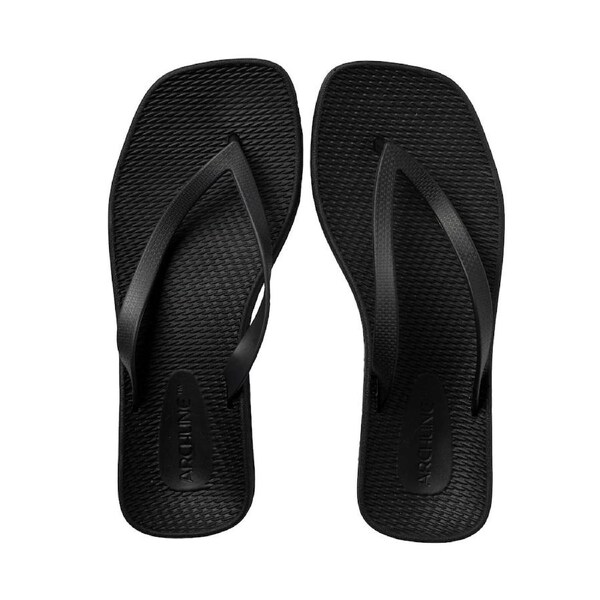 ARCHLINE Breeze Arch Support Orthotic Thongs Flip Flops Arch Support - Black 41 EUR (Womens 10US/Mens 8US)