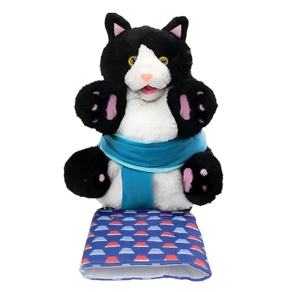 Wrestler Cat Interactive Hand Puppet Kitten Toy Pet Play Plush Puppet For Cats