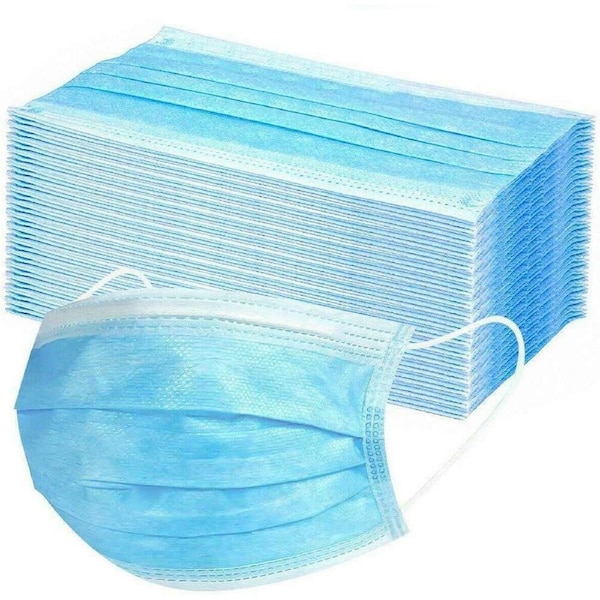 50x Disposable Surgical Face Mask Dust Mouth Guard 3 Ply Air Purifying