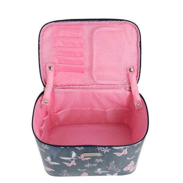 Wicked Sista Butterfly Floral Travel Bag - Large 28x20cm - Womens Travel Beauty Cosmetic Case