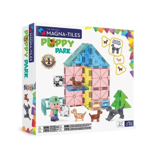 MAGNA-TILES Puppy Park 27-Piece Set Magnetic Construction Set