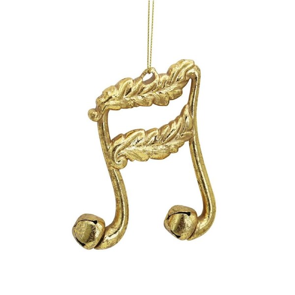Golden Music Note Hanging 13cm
