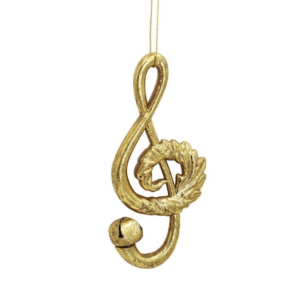 Golden Treble Clef Hanging 13cm