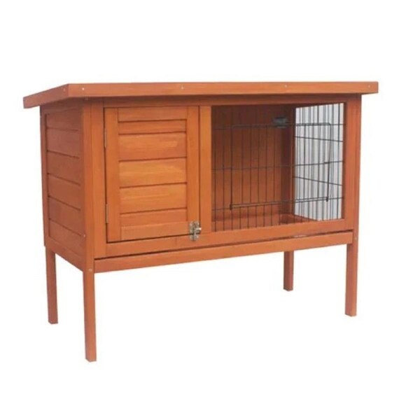 Little Buddies Rabbit Hutch - Standing Wooden Indoor/Outdoor Animal/Rabbit Hutch - 915x450mm