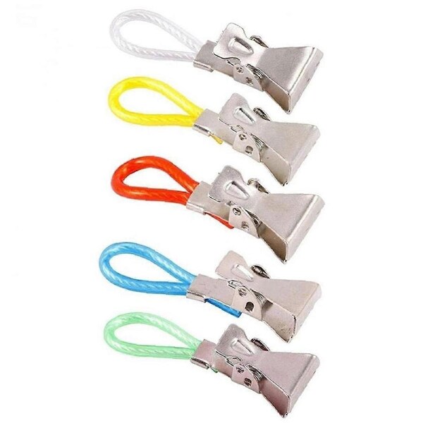 10pcs Tea Towel Hanging Clips Metal Socks Clip Kitchen Bathroom Beach Hand Towel Clamp