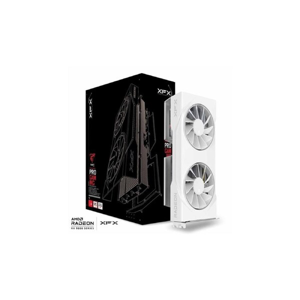 XFX Swift AMD Radeon RX 9060XT OC White Gaming Edition with 16GB GDDR6 HDMI 2xDP, AMD RDNA 4 (RX-96TSW16WBQ)