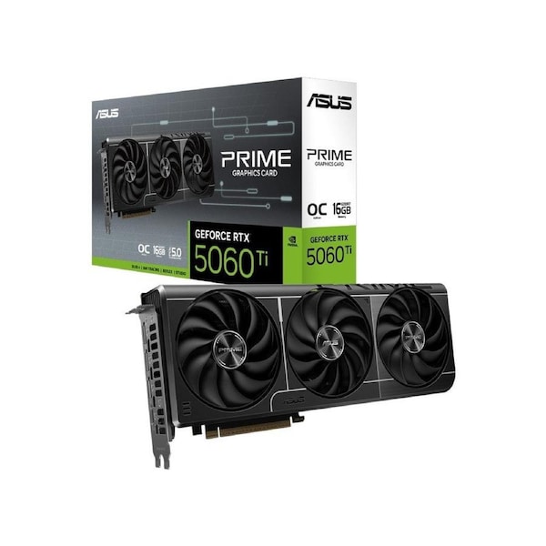 ASUS nVidia GeForce DUAL-RTX5060TI-O8G RTX 5060 Ti 8GB GDDR7 OC Edition 2602MHz Boost Clock, RAM 28Gbps, 767AI TOPs, Digital Max Resolution