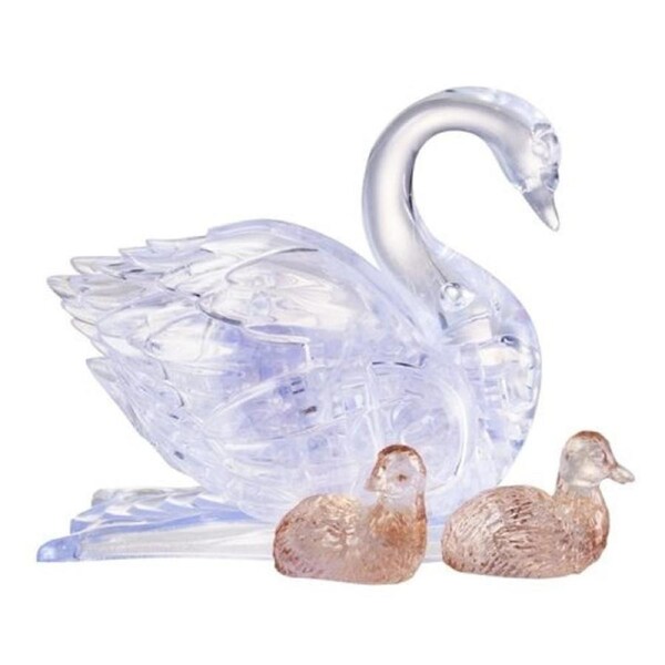 3D Swan with Babies Crystal Puzzle