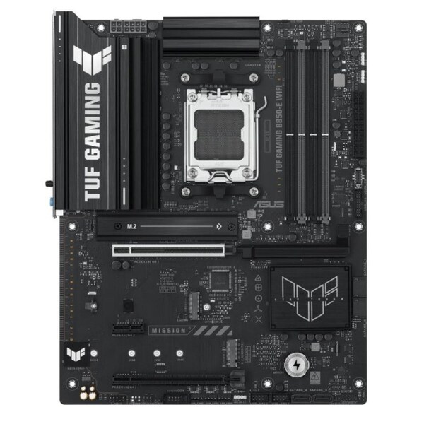 ASUS AMD B850 TUF GAMING B850-E WIFI (AM5) ATX Motherboard 4x DDR5 256B, 1x PCIe 5.0 x16 slot, 3 x M.2 slots, 4 x SATA, Wi-Fi 6E, Realtek 2.5Gb