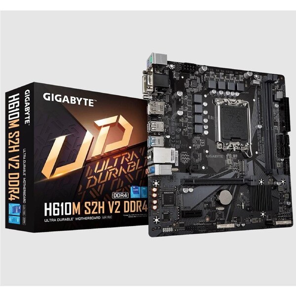 Gigabyte H610M S2H V2 DDR4 Motherboard with 6+1+1 Hybrid Phases Digital VRM
