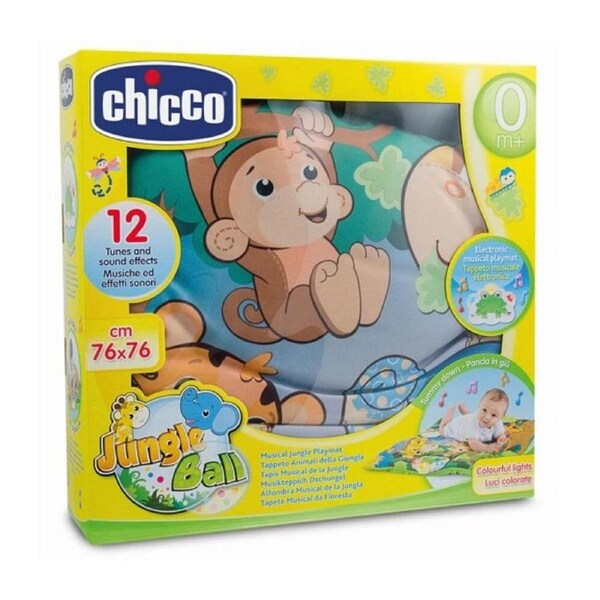 Chicco Toy - 76cm Musical Jungle Play Mat - Music/Light Square Baby Playmat