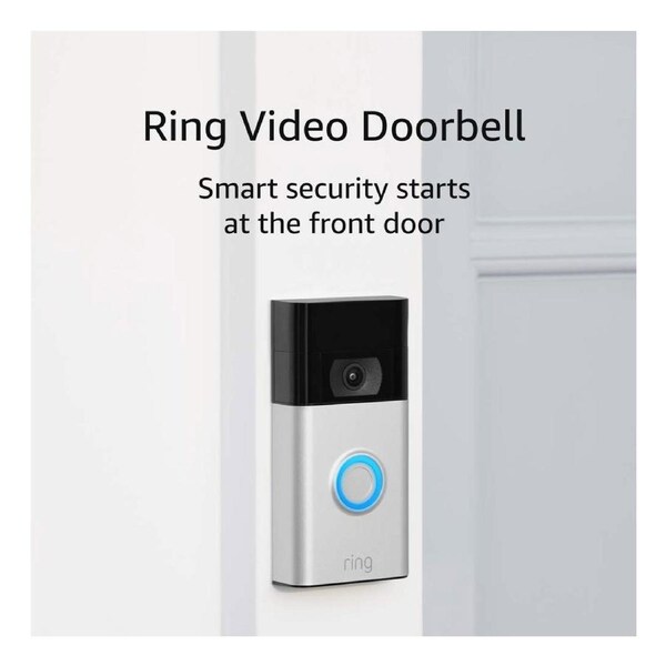 Ring Video Doorbell 1080p HD Video - Satin Nickel Silver