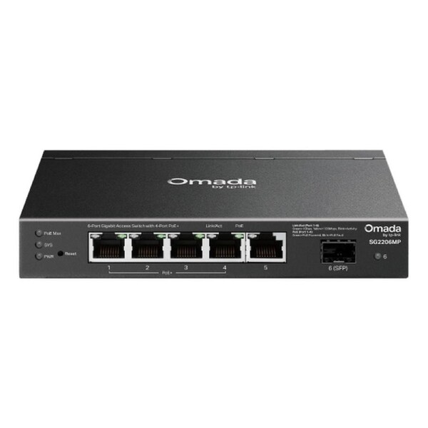 TP-Link SG2206MP Omada Access 6-Port Gigabit Switch with 4-Port PoE+