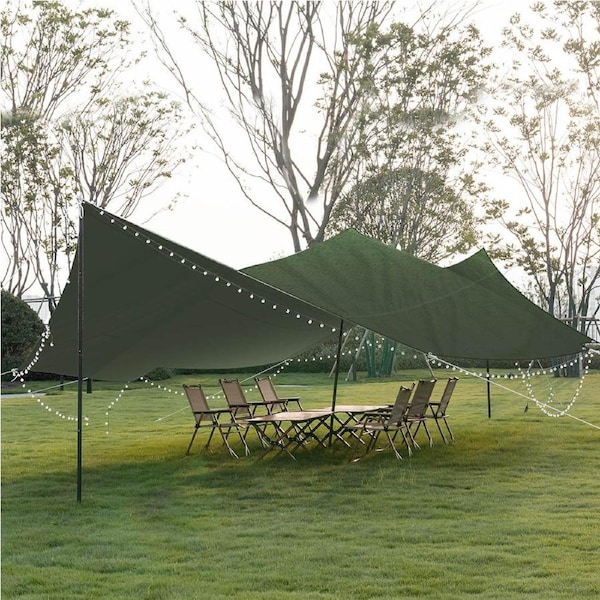 Mountview Army Tarp Heavy Duty 400GSM Tarpaulin Canvas Cover Waterproof Blocked 3M x 3M