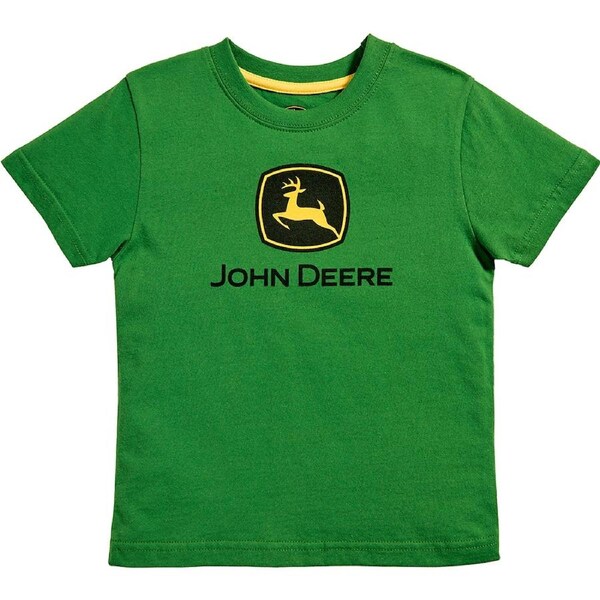 John Deere Logo Themed 100% Cotton T-Shirt/Tee Kids/Childrens Green 5